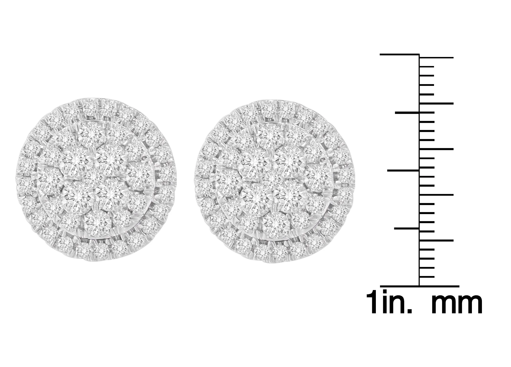 10K Yellow Gold Round Cut Diamond Earrings