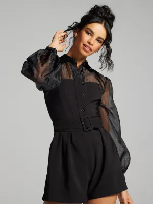 Aitana Corset-Waist Babydoll Romper