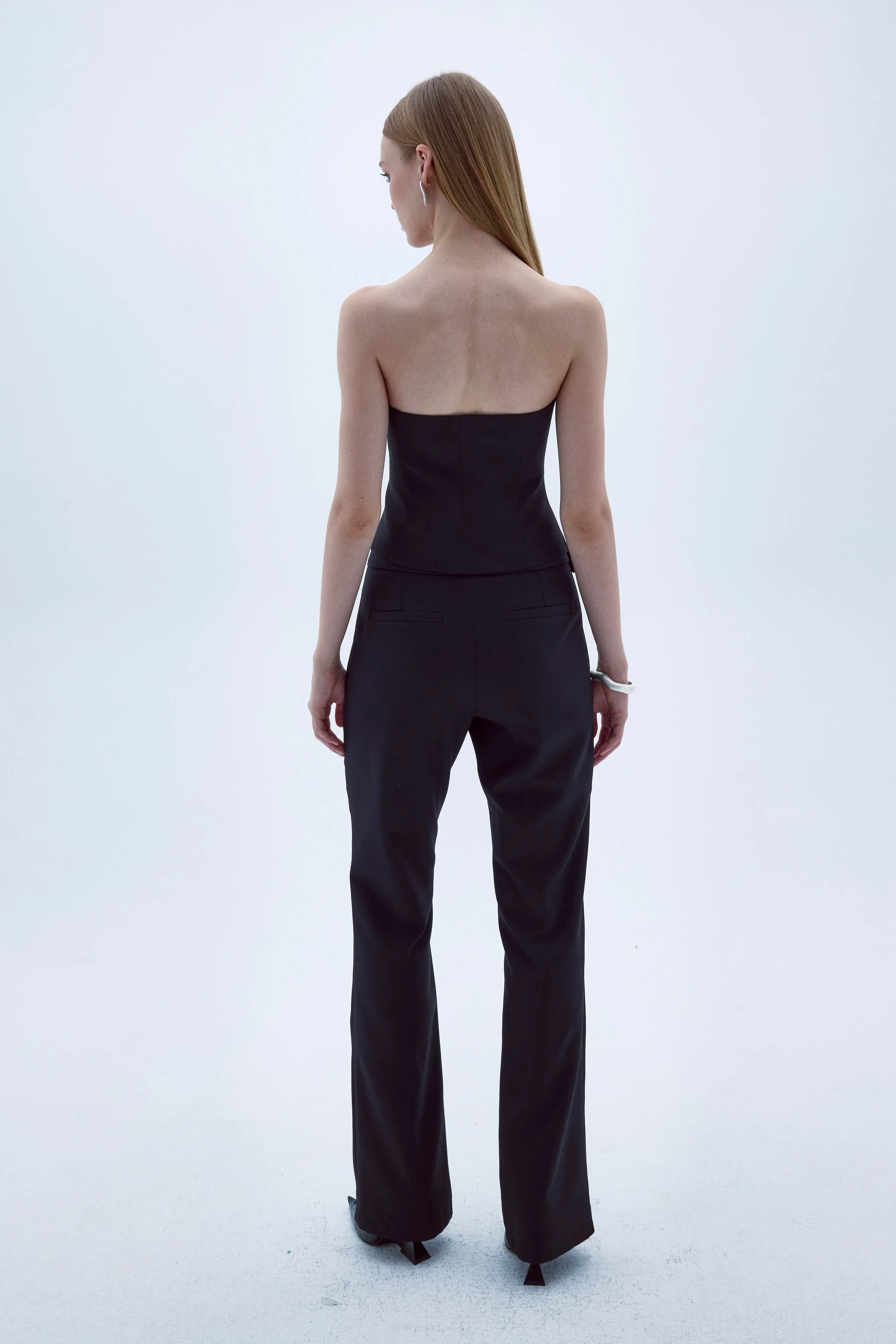 Arced Straight Cut Trouser