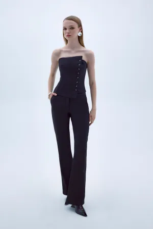 Arced Straight Cut Trouser