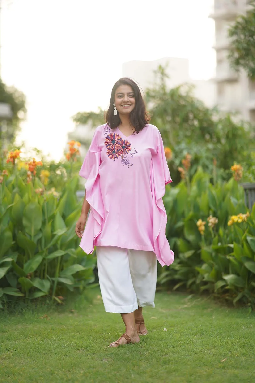 BabyPink Rayon KaftanKurta & KaftanKurta - BloomingDuo