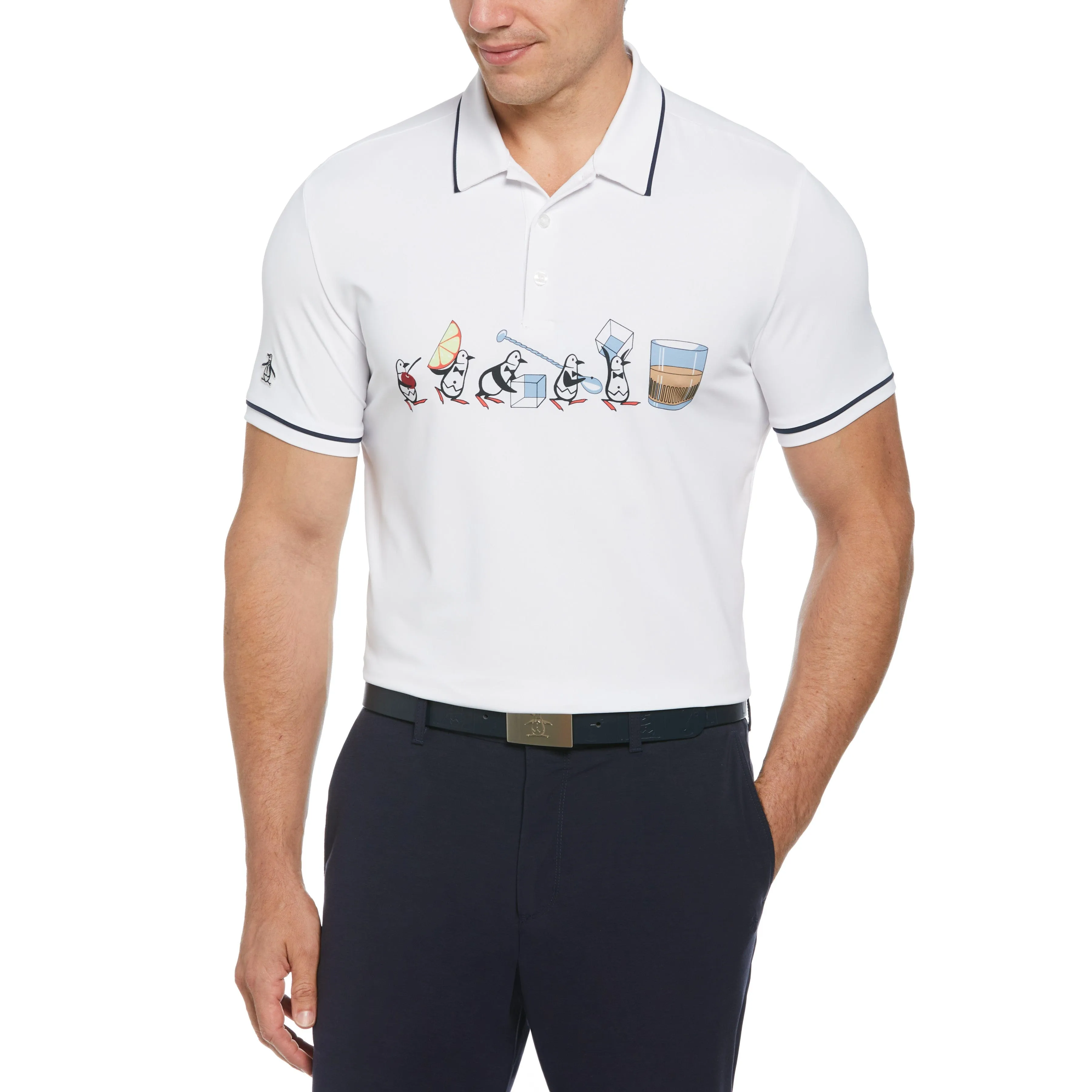 Barback Pete Print Piped Polo