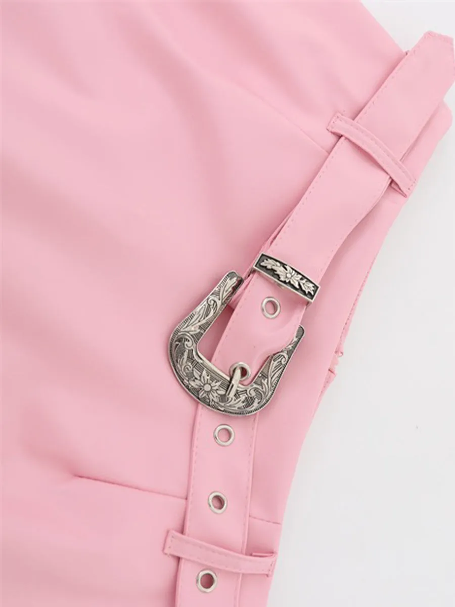 Barbie Pink Camisole Top   A-line Skirt with Belt Set