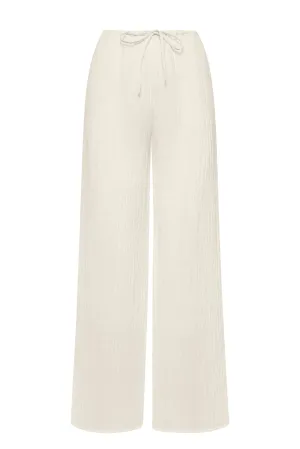 Belize Pant - Ivory Crinkle Linen