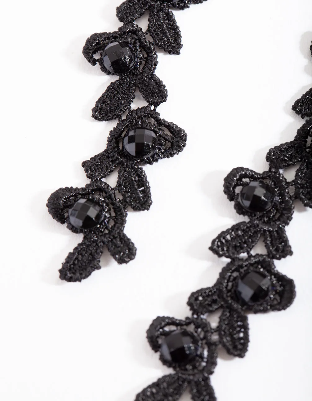 Black Lace Drop Earring