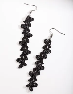 Black Lace Drop Earring