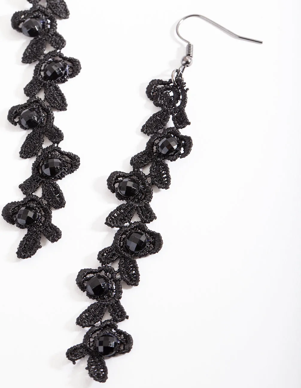 Black Lace Drop Earring
