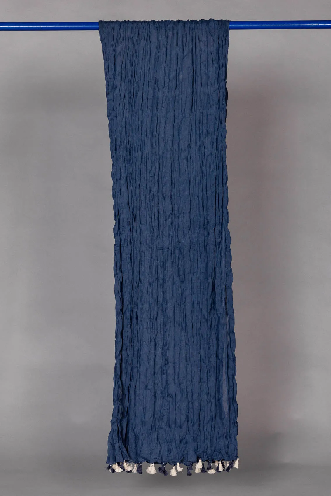 Blue Grey Crushed Cotton Dupatta