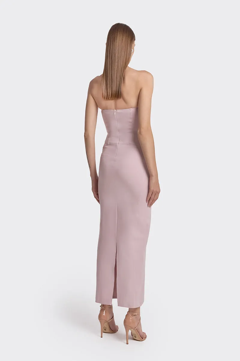 BODYCON DUSTY PINK MAXI DRESS