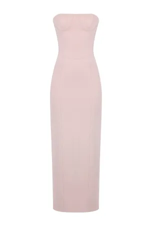 BODYCON DUSTY PINK MAXI DRESS
