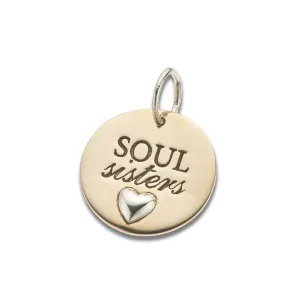 Bronze and Silver Soul Sisters Charm 4125