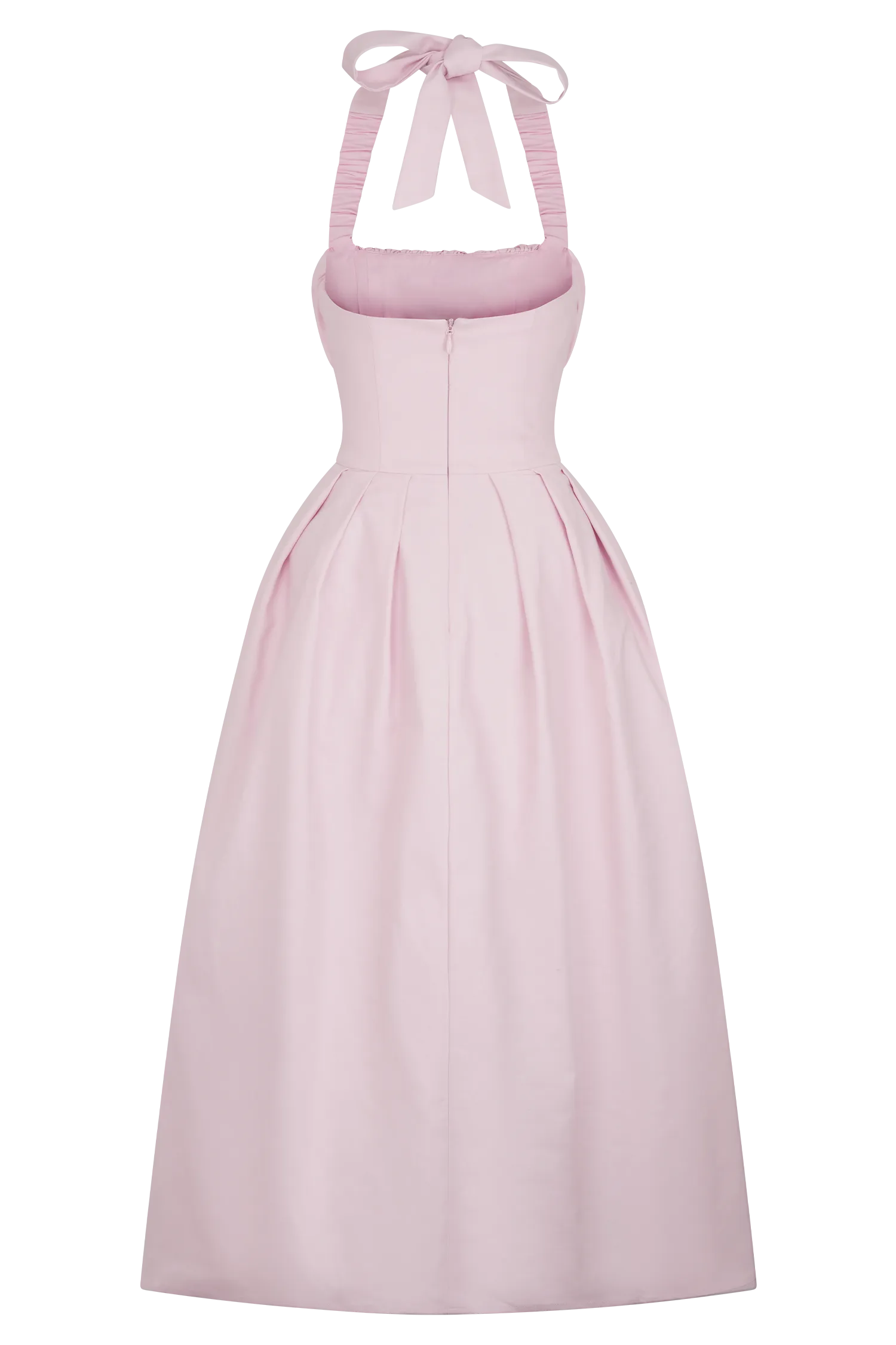 Candy Halter Midi Dress - Ballet Pink