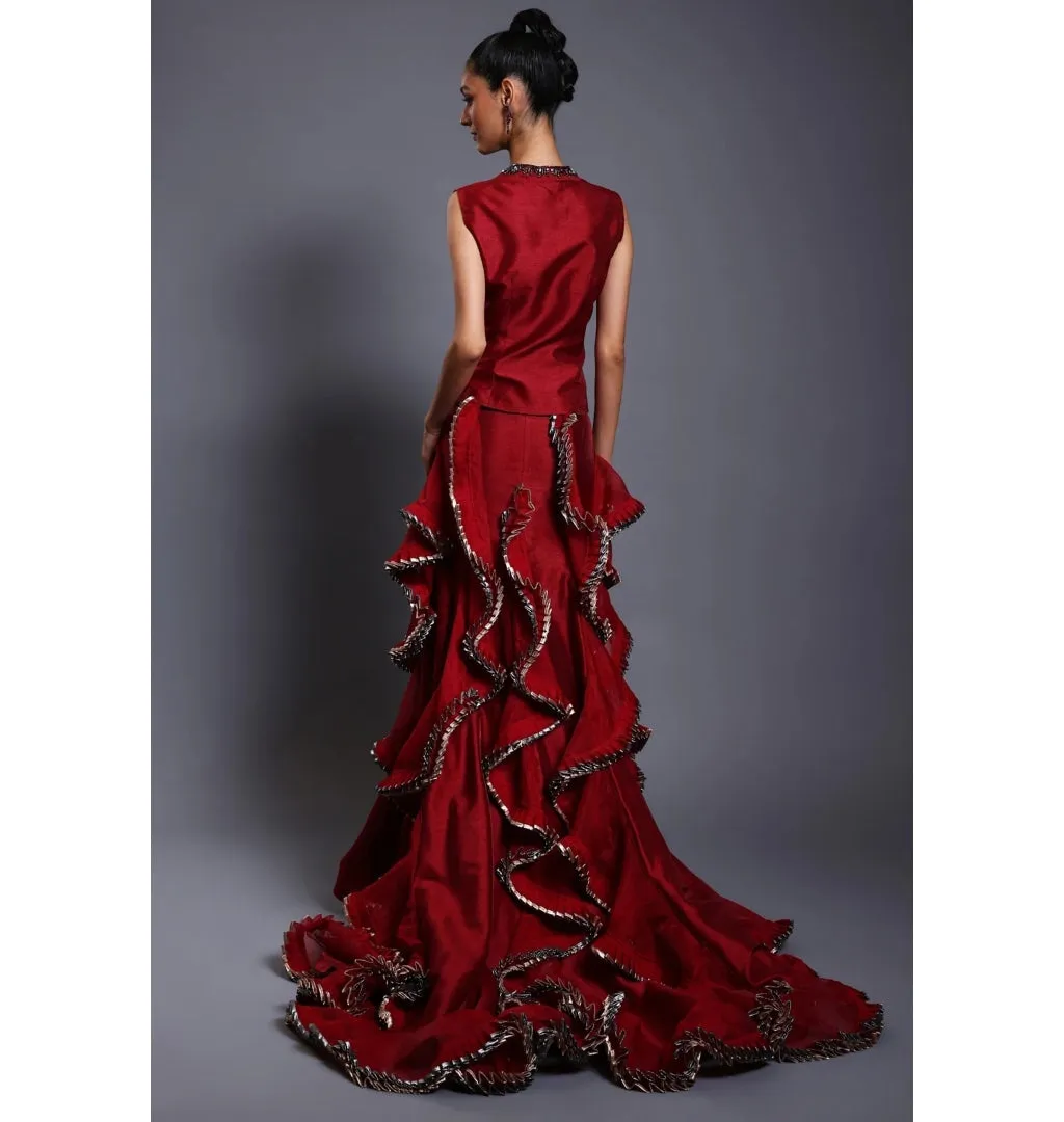 CF Ruffled Splash Skirt Set