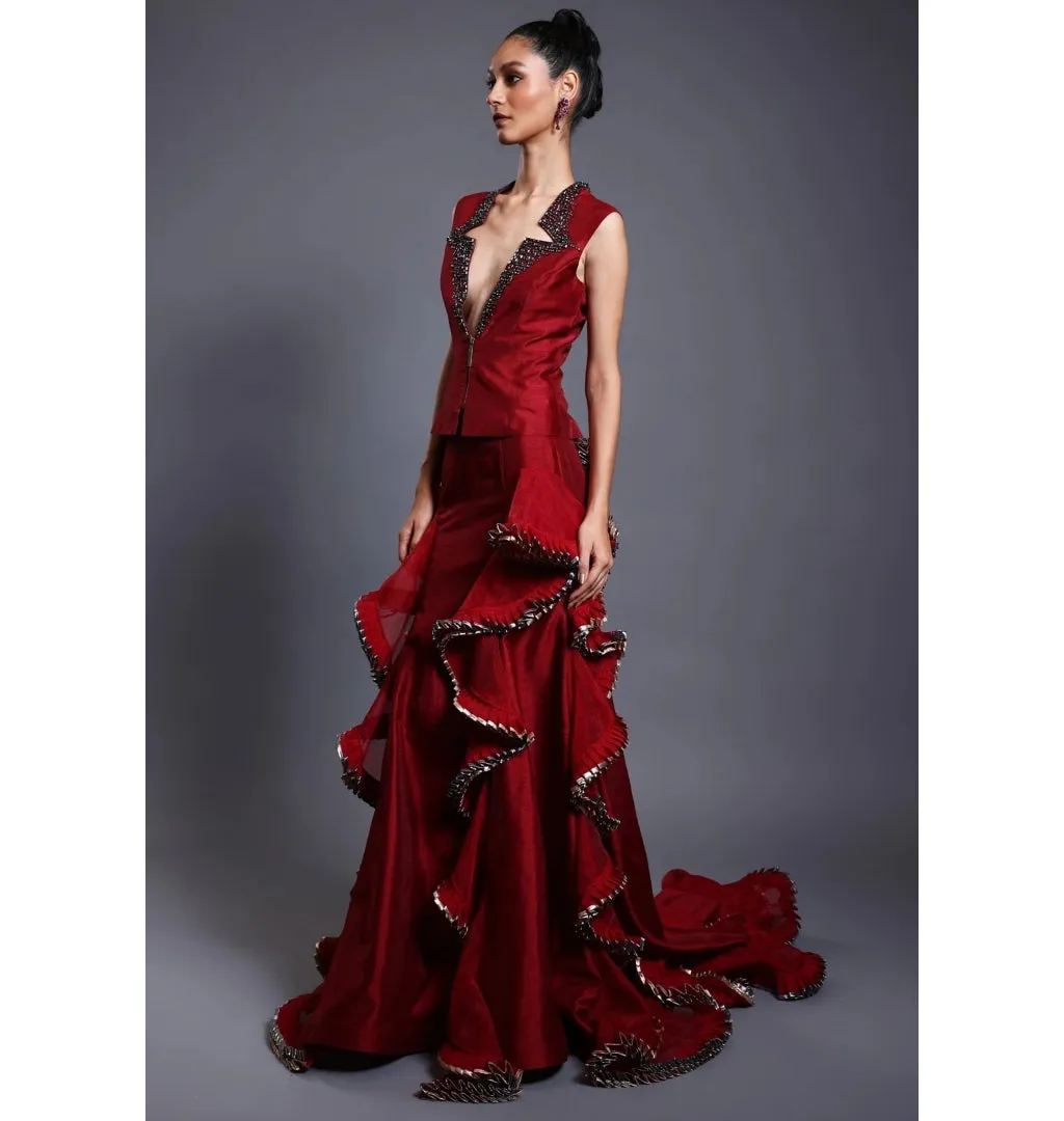 CF Ruffled Splash Skirt Set