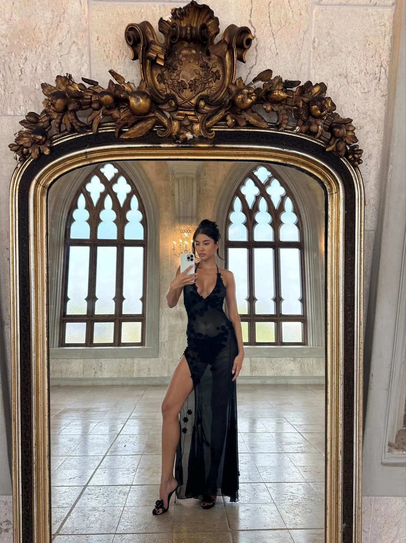 Cherie Attire - Marcia Halter Maxi Dress in Black