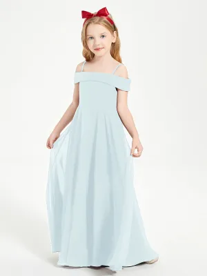 Chic Junior Bridesmaid Dresses Off the Shoulder Mist