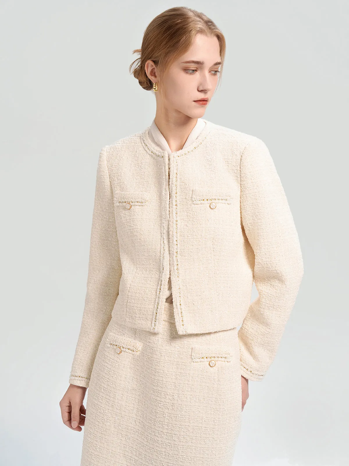 Crop Tweed Jacket