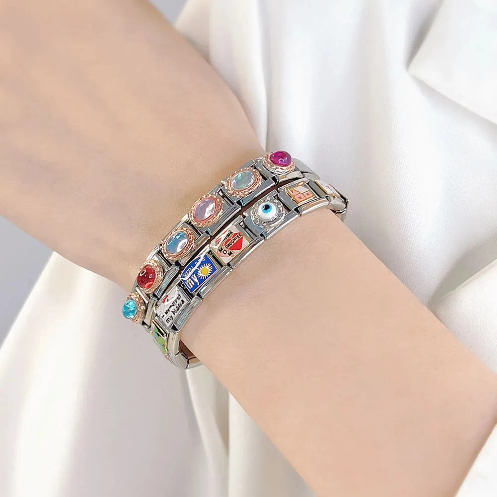 Customizable 9mm Italian Charm Bracelet Links - Perfect Gift for Her - Create a Unique Charm Bracelet