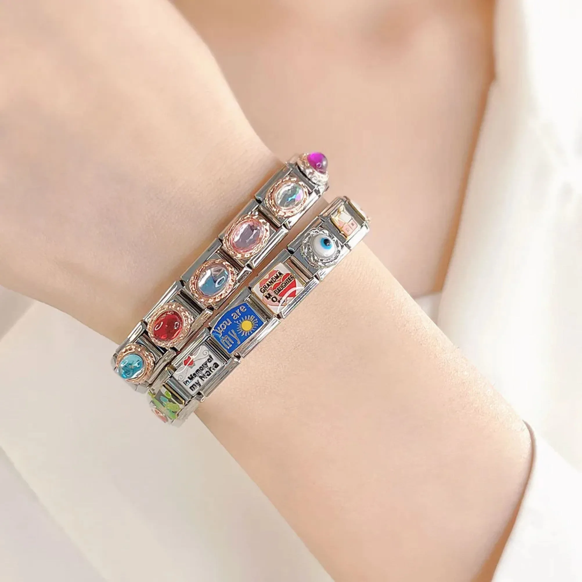 Customizable 9mm Italian Charm Bracelet Links - Perfect Gift for Her - Create a Unique Charm Bracelet