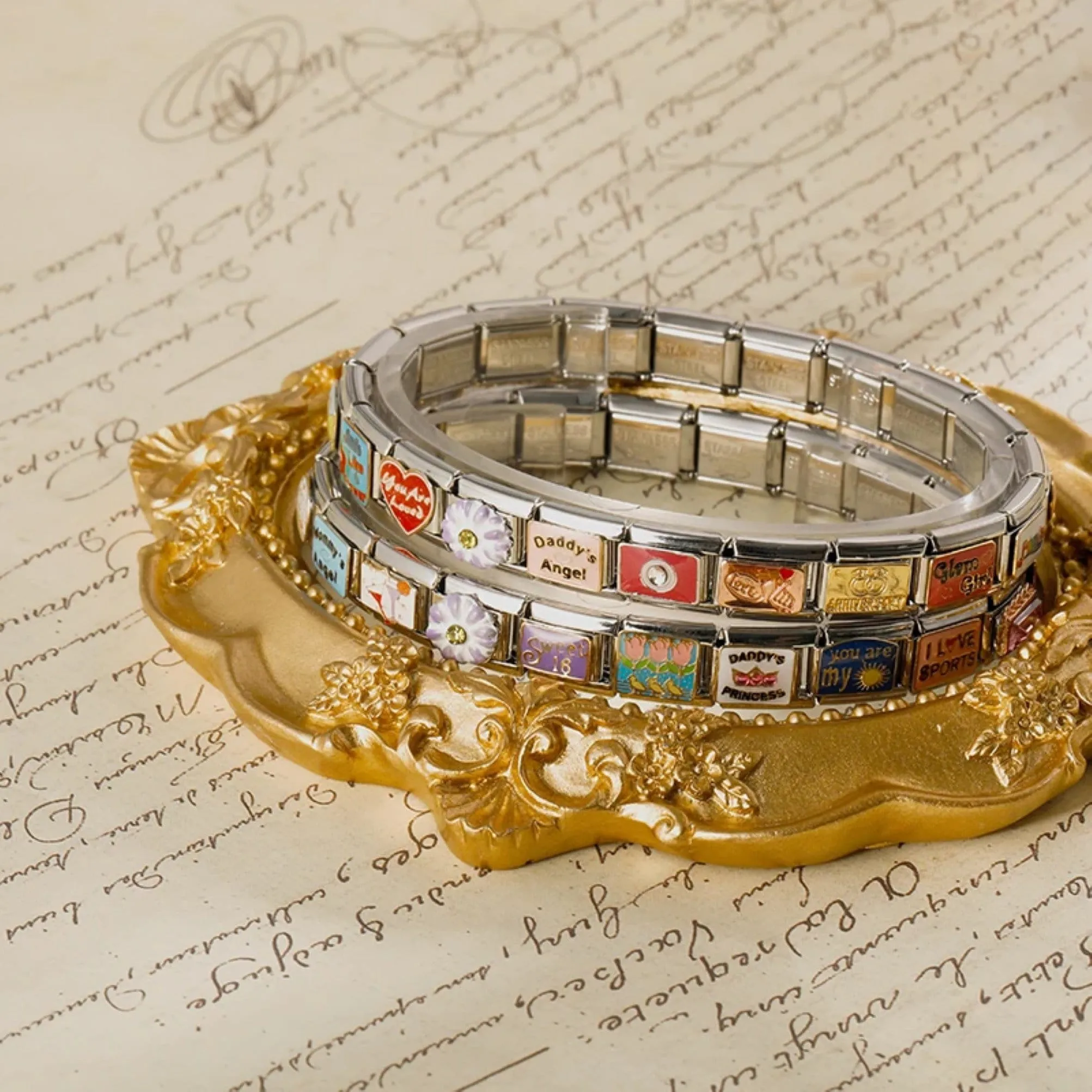 Customizable 9mm Italian Charm Bracelet Links - Perfect Gift for Her - Create a Unique Charm Bracelet