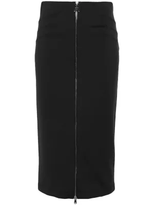 dart-detail midi skirt