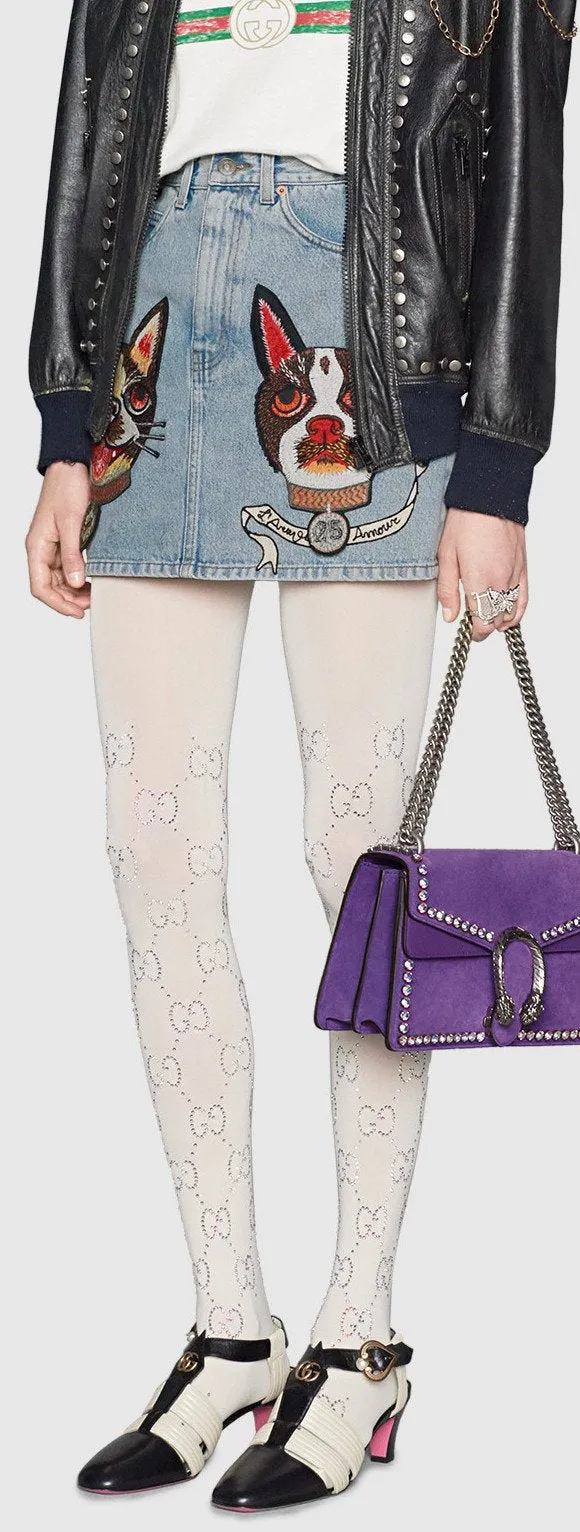 Denim Skirt with Orso and Bosco
