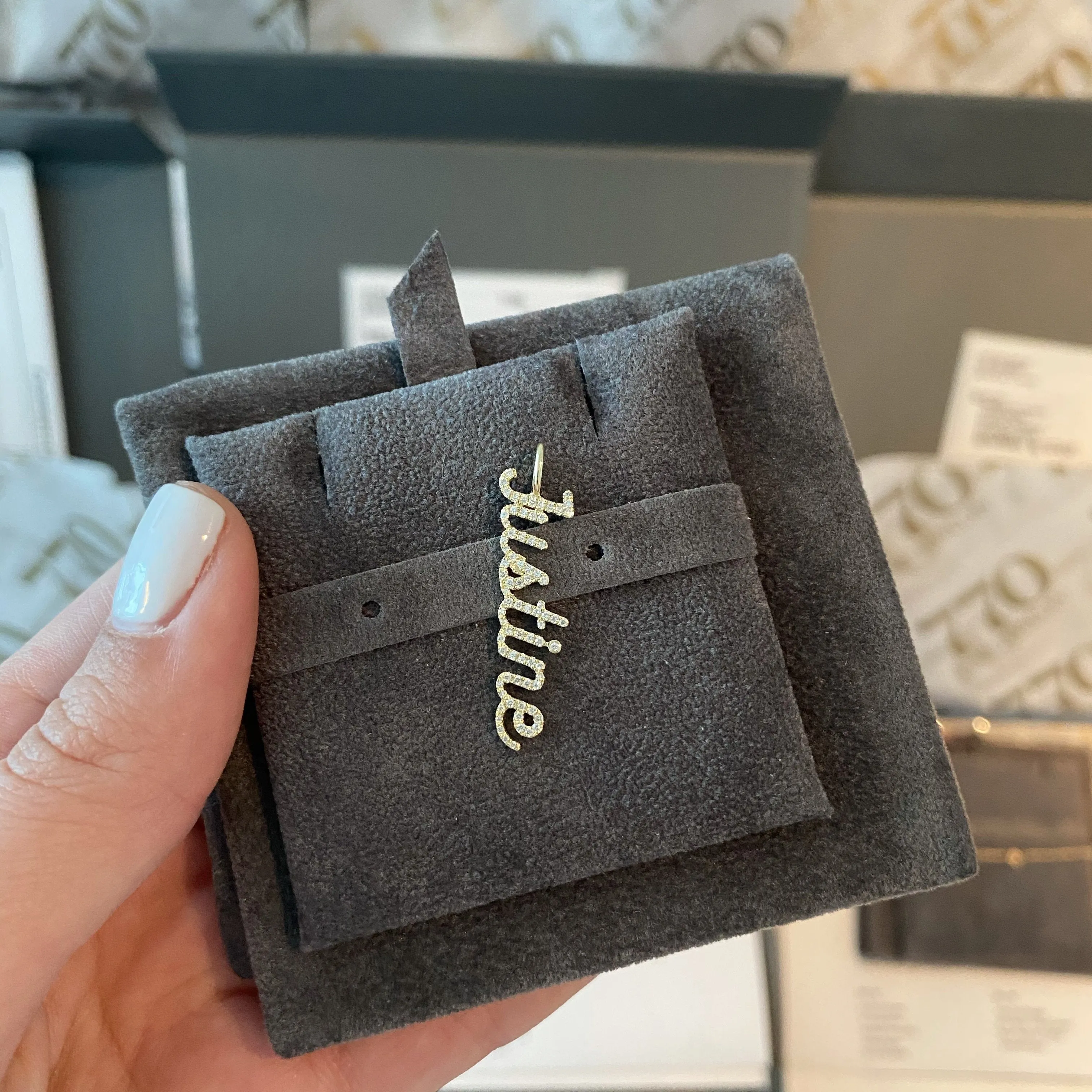 Diamond Name Charm