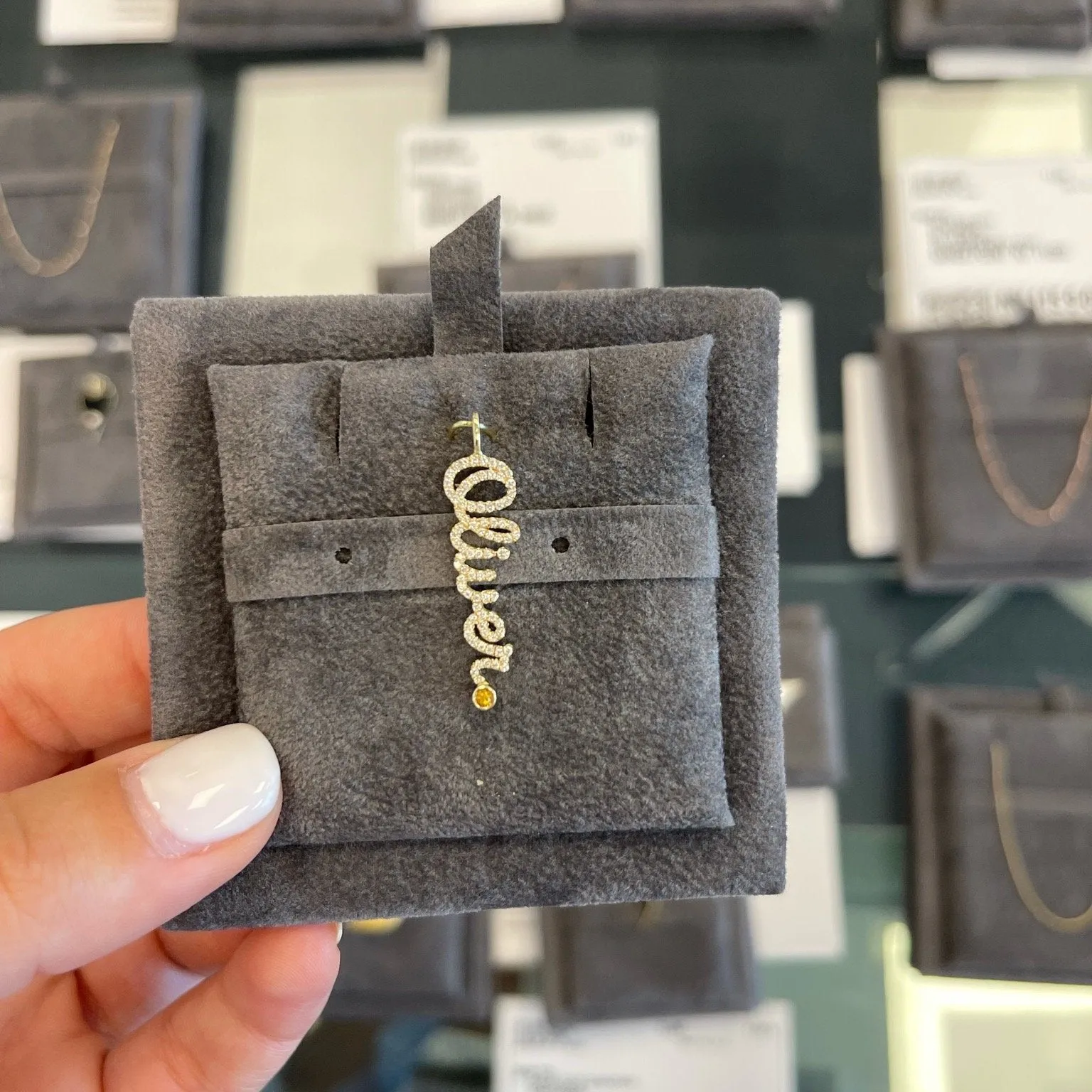 Diamond Name Charm