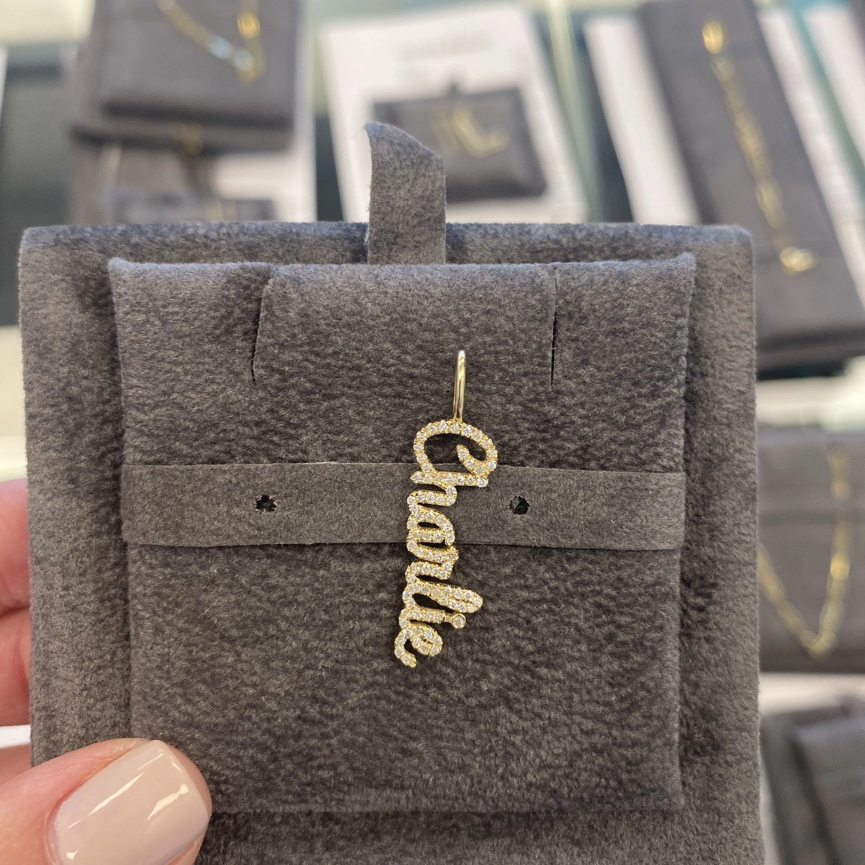 Diamond Name Charm