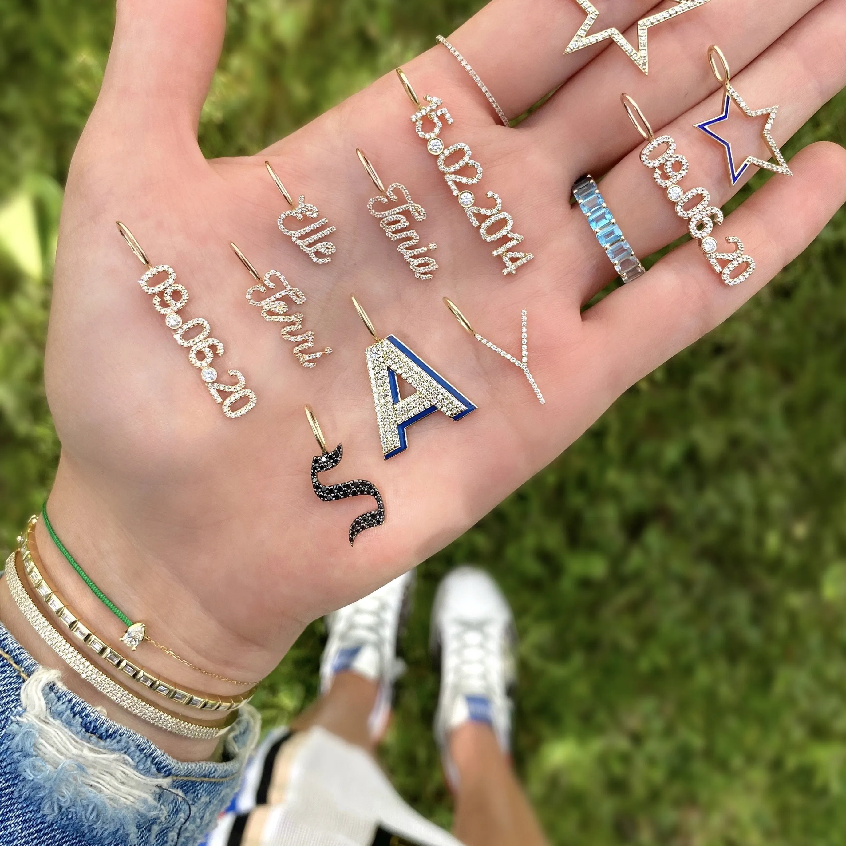 Diamond Name Charm
