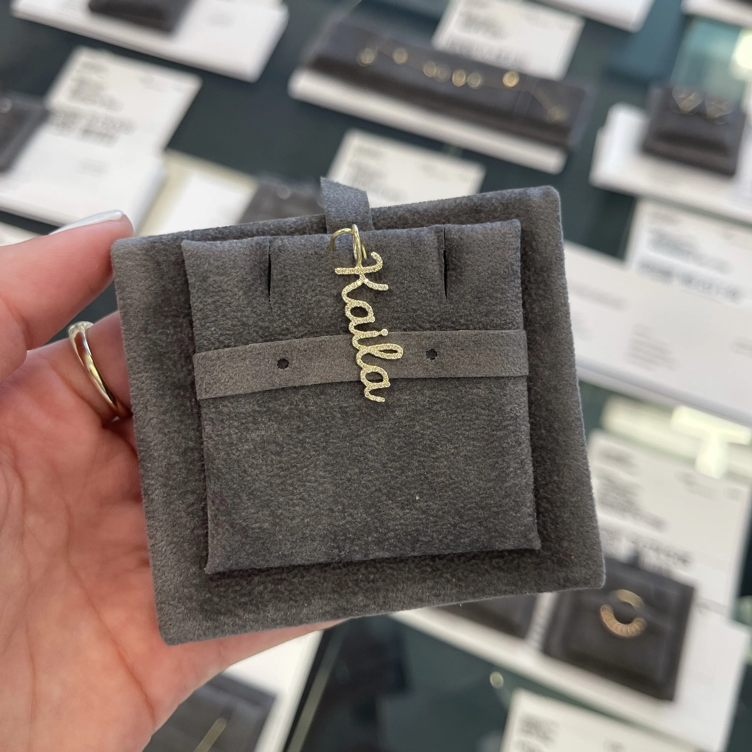 Diamond Name Charm