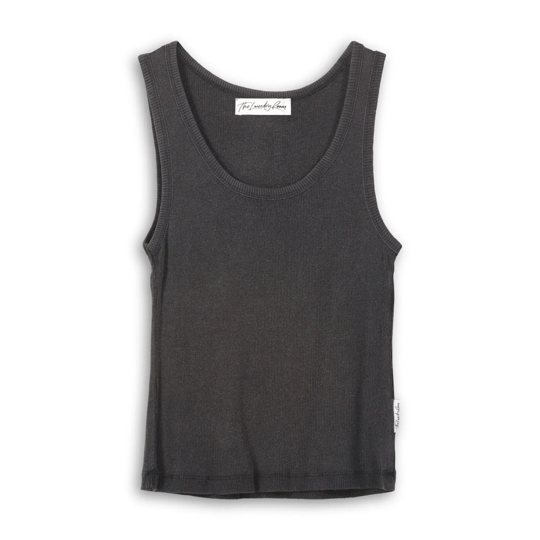 Essentials - Rib Tank - Black Snow