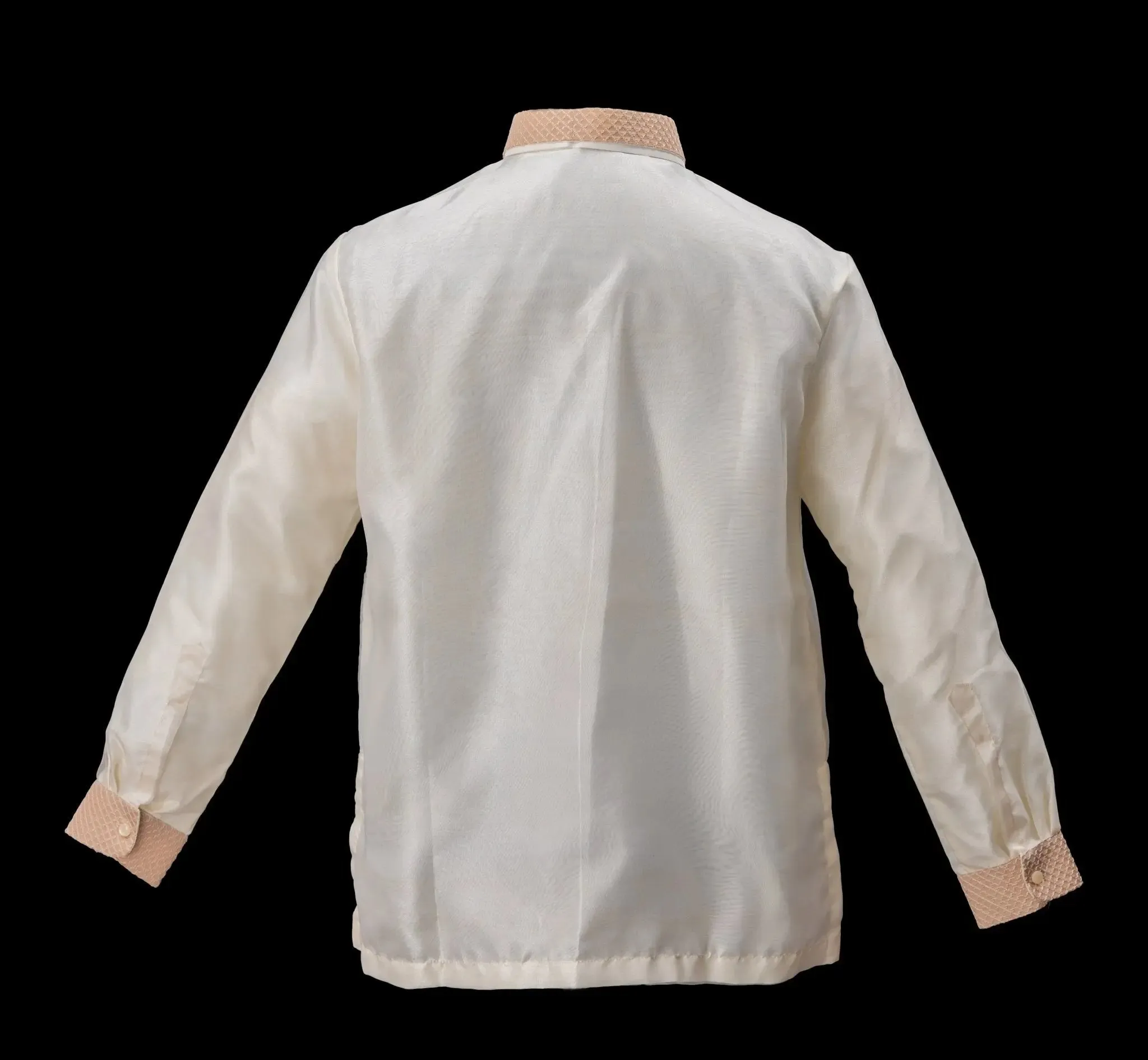FELIX Piña Organza Men's Barong in Double Sport Collar - Cream Lining