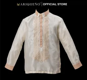 FELIX Piña Organza Men's Barong in Double Sport Collar - Cream Lining