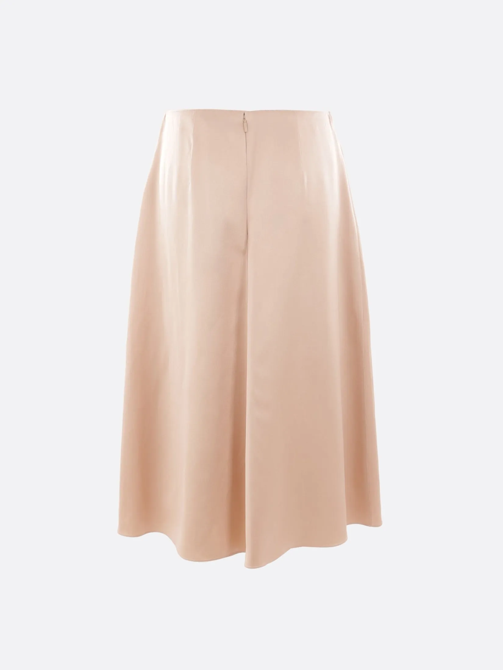 Flared Midi Skirt in Satin