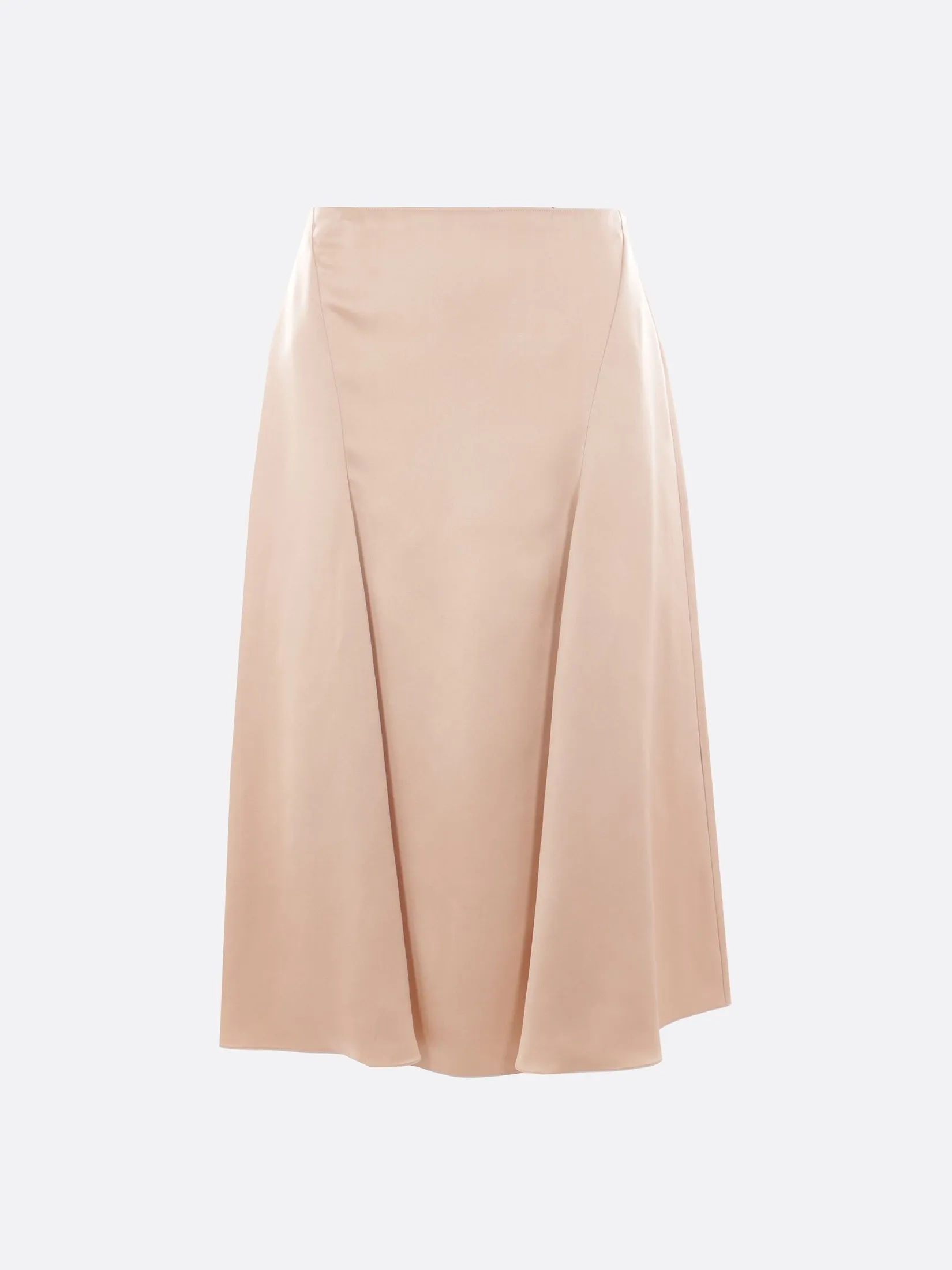 Flared Midi Skirt in Satin