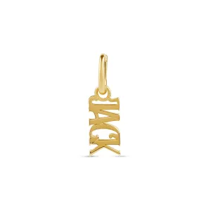 Gold Solid Name Charm