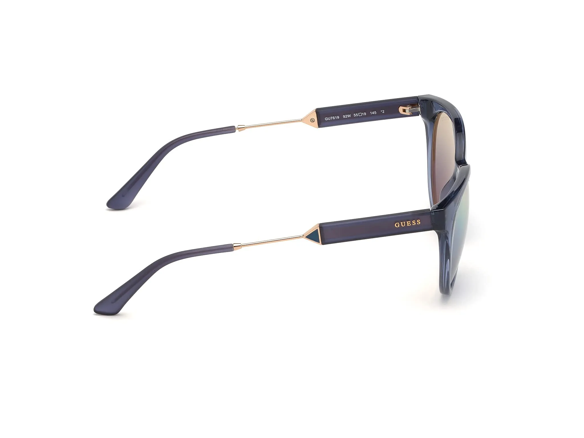 Guess UV Protected Blue Round Full rim Sunglasses for Women - GU7619 55 92W