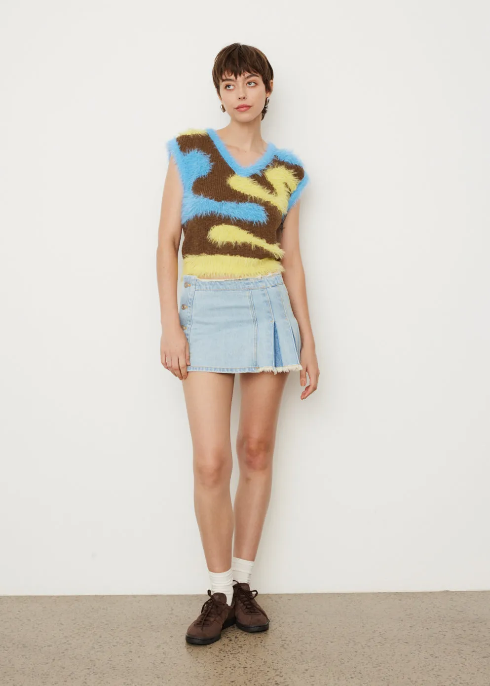 Hairy Wave Knit Vest