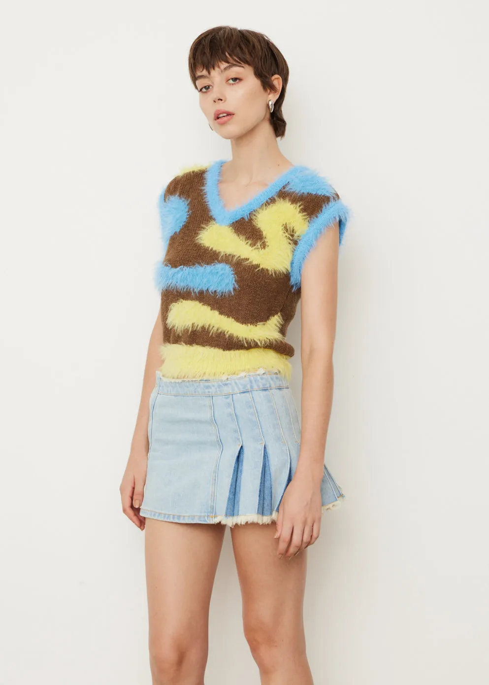 Hairy Wave Knit Vest