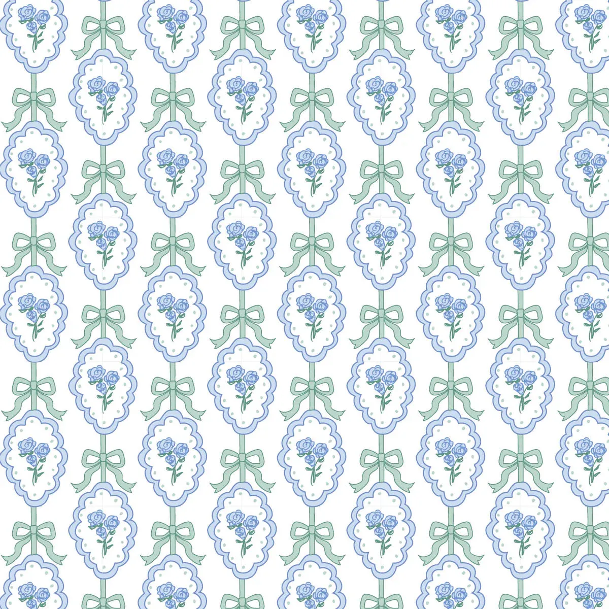Hampton Blue Ruffle Bib