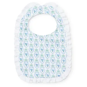 Hampton Blue Ruffle Bib