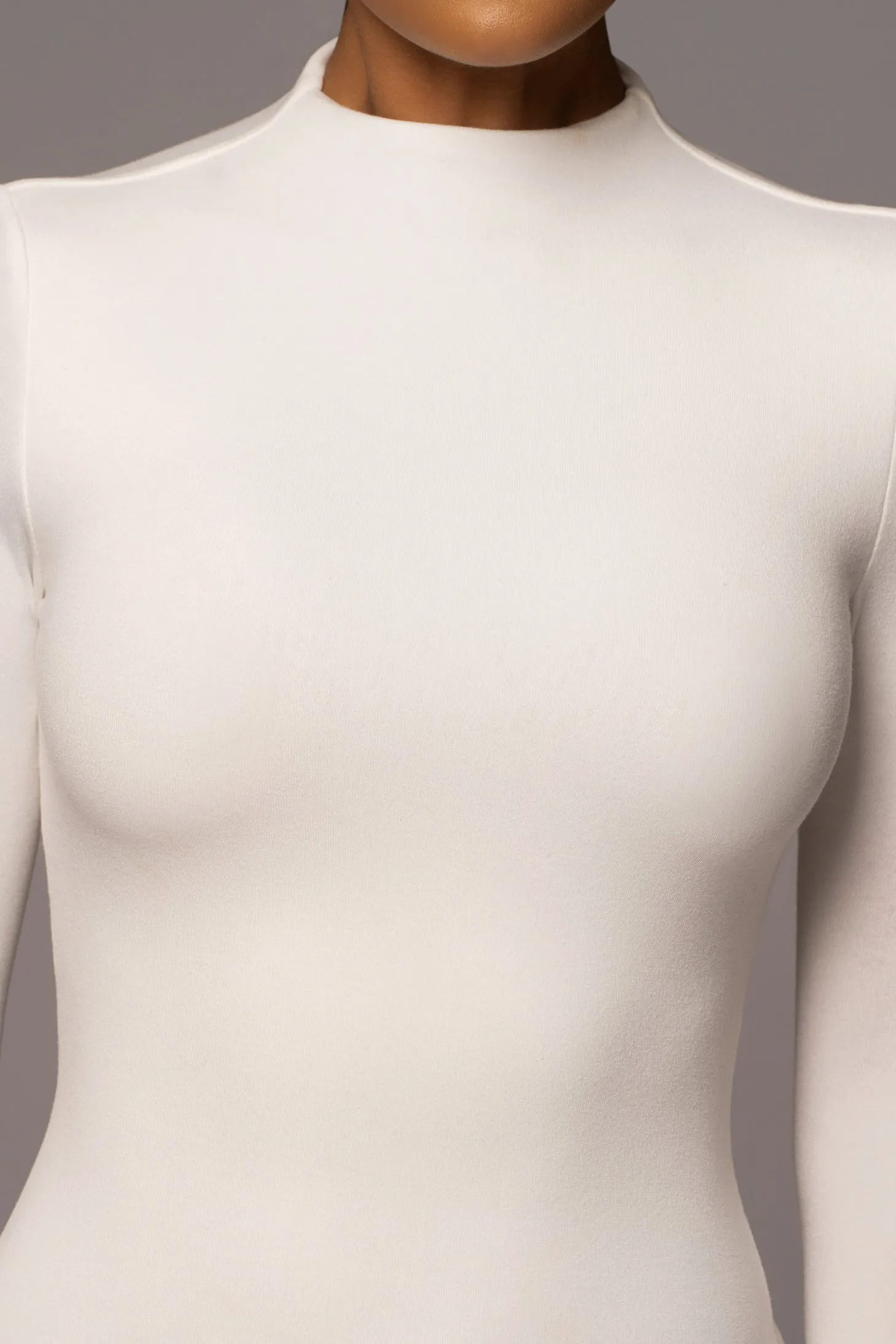 Ivory Shaye Mock Neck Dress