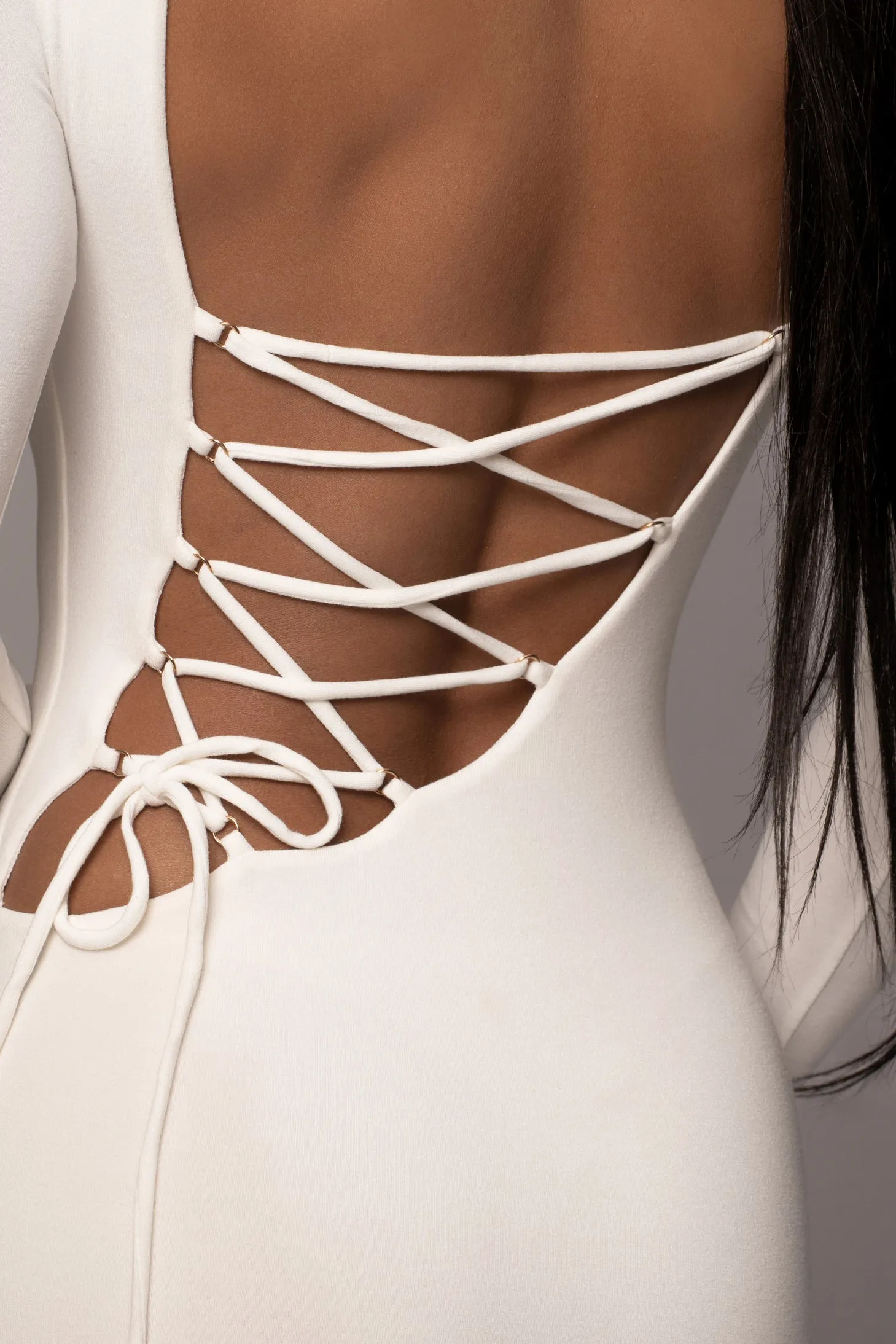 Ivory Shaye Mock Neck Dress