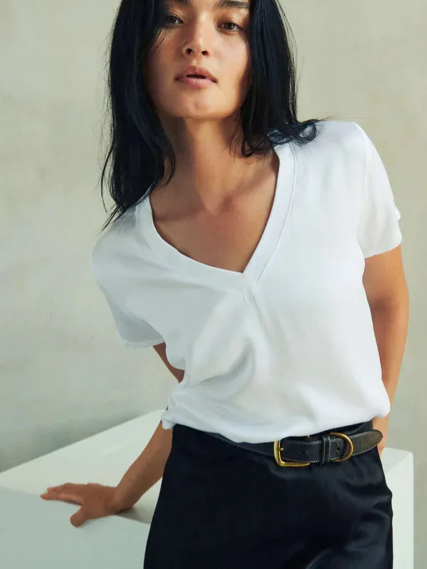 June Satin, White
