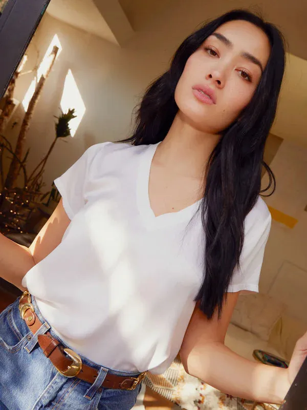 June Satin, White