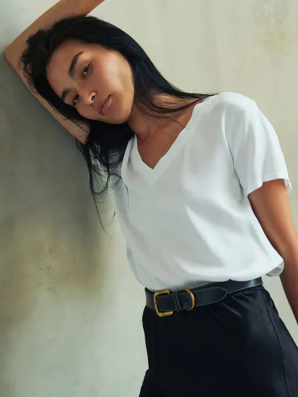 June Satin, White