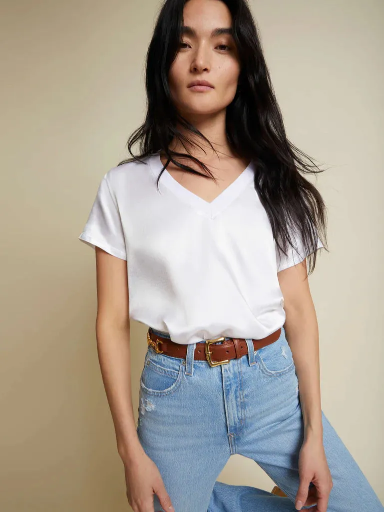 June Satin, White