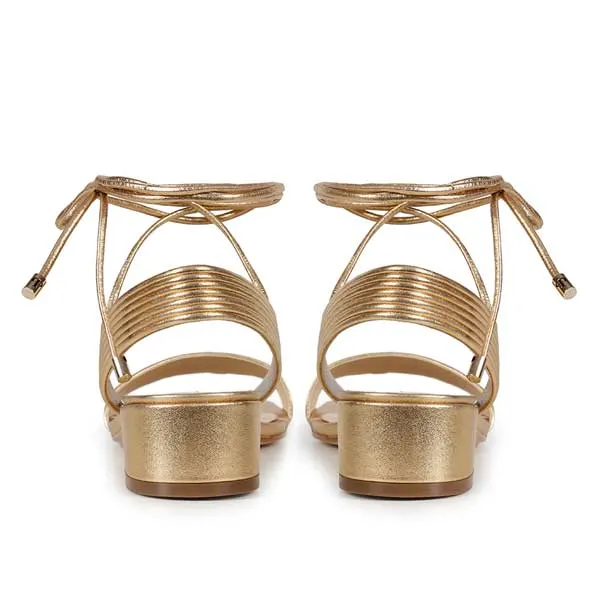 Kim Gold | Metallic leather sandal