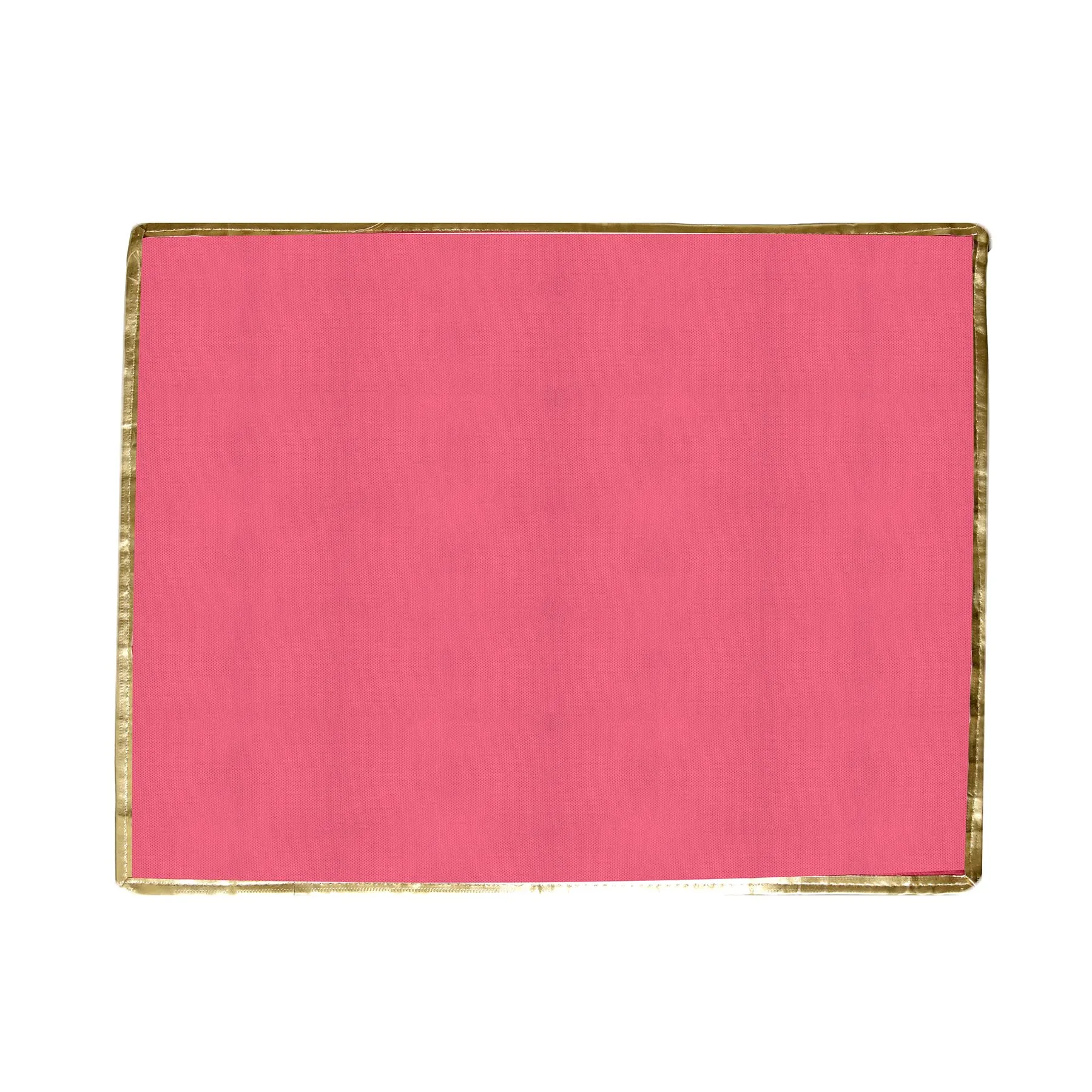 Kuber Industries Saree Cover | Clothes Storage Bag | Single Packing Saree with Zip Closure | Wardrobe Organizer | Cloth Stoarge Organizer | 4 Side Lace Saree Cover | Pack of 12 | Light Pink